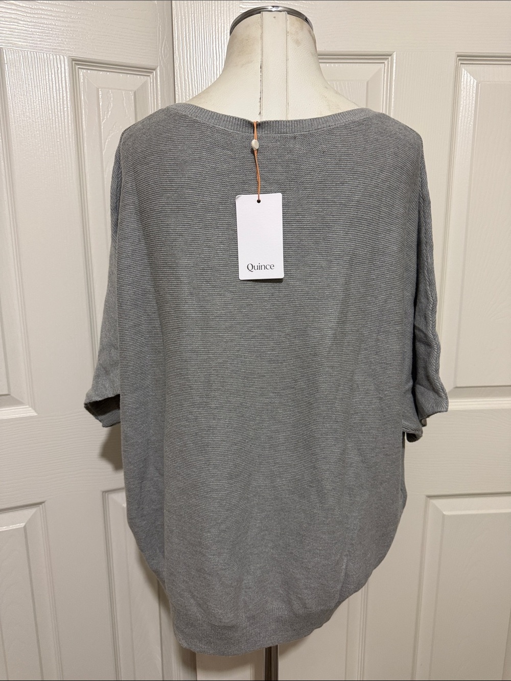 Quince Lightweight Cotton Cashmere Link-Stitch Dolman Sweater - Picture 5 of 7